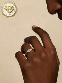1pc Women's Engagement Ring, Devil's Eye & Horse Eye Design Ring, 2.7g 925 Sterling Silver, 1 Carat Moissanite, Bohemian & Elegant, Engagement, Proposal, Wedding Anniversary, Valentine's Day Gift, Comes With Moissanite Certificate And Deluxe Gift Box - 1ct Moissanite - View 5