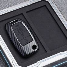Custodia in fibra di carbonio ABS per chiave di Kia K2 Rio Sorento K4 Cerato Forte Picanto Stonic Carnival Soul K3 K5 Sportage R Optima Telluride Seltos Ceed - 3 pulsanti - Visualizzare 9
