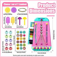 Kit de Artesanato de Joias DIY para Crianças, Designs Versáteis de Tecelagem para Criar Pulseiras Feitas à Mão ou Acessórios para o Cabelo, Desenvolve Habilidades Motoras Finas e Criatividade, Ideal para Artesanato em Casa, Vínculo Pais-Filhos, Festas de Aniversário e Presentes de Feriado - Multicolorido - Visão 10