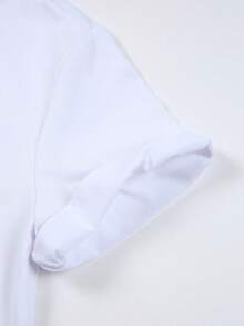 Disney Collaboration Mickey Mouse Head & St. Patrick'S Day Cartoon Print Women'S Short-Sleeved T-Shirt, Chic Round Neck Casual Top For Spring, Summer, And Fall, Soft Breathable, Everyday Wear, Women'S Fashion T-Shirt - Blanc - Voir 5