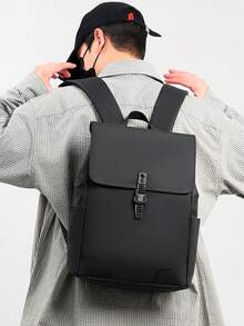 1个新款简约大容量商务旅行笔记本电脑背包，男士日常通勤大学生背包 - 彩色 - 查看 2