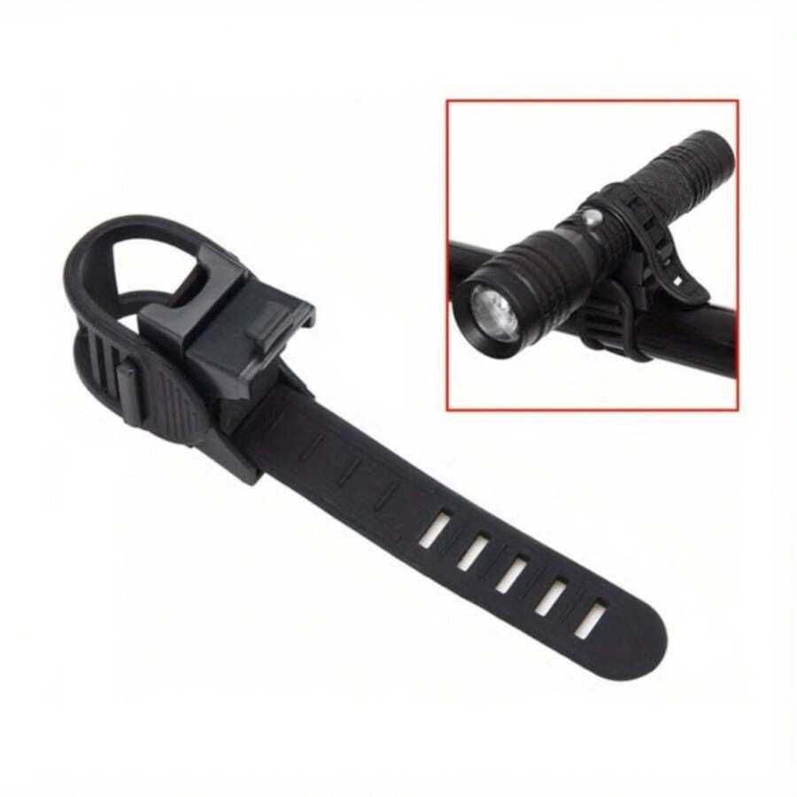 1pc Adjustable Lamp Holder Bicycle Flashlight Bracket - Mountain Bike Front Fixed Clip Riding Equipment And Accessories - Multicolor - View 1