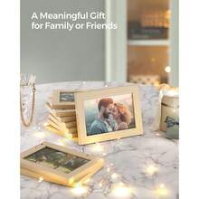 4x6 Collage Picture Frames For Wall Decor, 10 Pack Family Photo Collage Frame Set For Gallery, Glass Front, Assembly Required, Natural Beige URPF020N01 - Bộ 10 chiếc màu be tự nhiên - Xem 8