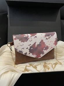 新款女士斜挎包，简约百搭单肩包，女士手拿包 - 棕色 - 查看 7