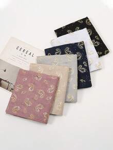 1条春夏新款腰果花烫印围巾，女士时尚柔软头巾，日常晚装旅行防晒披肩，节日礼物 - 彩色 - 查看 12