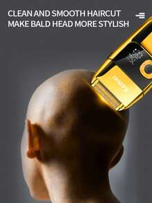 Kemei KM-2028 男士电动剃须刀，3 档速度调节，带胡须修剪器，无线充电，适合秃顶男士，数字显示，3 个刀头，父亲节/男友礼物（1 件装） - 彩色 - 查看 10