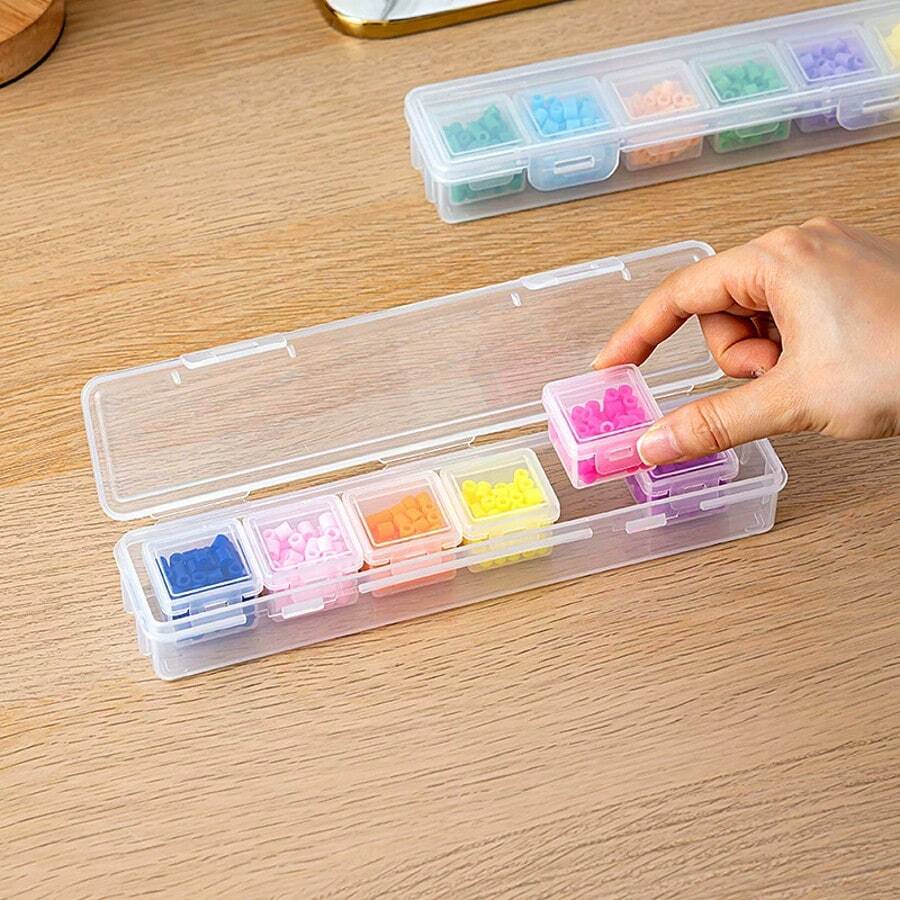 1/4/8pcs Bead Storage Box, Small Particle Beads, Pearls, Diamonds Organizer Compartment - Multicolor - View 1