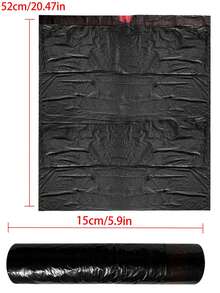 1卷加厚抽绳垃圾袋，家用自动手持式，适用于客厅、厨房、餐厅、商业场所，耐用防撕裂 - 多色 - 查看 4