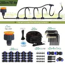 Automatic Universal Brass Atomizing Nozzle Set | Garden Atomizing Irrigation Cooling Quick Plug Humidifier, Adjustable Nozzle, Suitable For Lawns, Lawn Automatic Drip Irrigation Systems, Potted Plant Greenhouses - Irrigation Kit - View 10