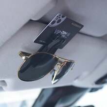 1pc Multi-Function Car Sun Visor Glasses Clip, Car Interior Sunglasses Holder Storage Car Essentials  Car Acessesories Interior Car Acessesories Car Acessesories Women - 黑色 - 查看 6