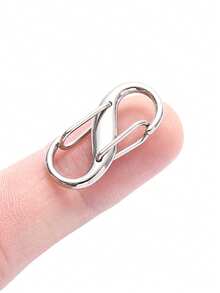 4pcs S-Shaped Spring Buckle, 8-Shaped Adjustable Chain Clasp, Metal Alloy Multi-Function Carabiner Clips - Multicolor - View 5