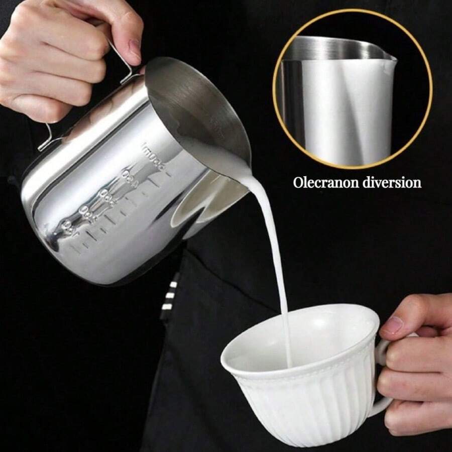 Stainless Steel Milk Frother, Silver, 350ml/600ml/900ml