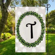 1PC Spring Initial Garden Flag 26 Letters - Personalized Family Name Yard Flag 12x18 Inches Double Sided Printing, All Seasons Holiday Outdoor Decoration, Patio Lawn Home Garden Decor, Flagpole Not Included - Multicolor - View 23