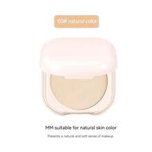 Polvo fijador para Control de aceite, ajuste de maquillaje, brillo, tono de piel, polvo fijador con espejo, polvo de maquillaje portátil compacto - Color natural - Ver 9