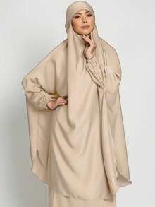 1 Bộ váy Abaya Hồi giáo, thoáng khí và thoải mái, nhiều màu sắc, váy Hijab Khimar và Abaya Jilbab cổ điển và đa năng, khăn trùm đầu cầu nguyện Jilbab chất lượng cao cho phụ nữ Hồi giáo, quần áo Hồi giáo Khimar - Nhiều màu - Xem 21