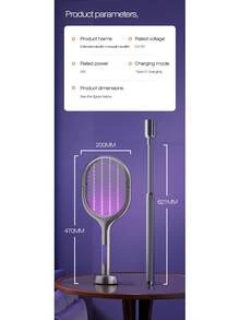 六合一可伸缩灭蚊拍电蚊灯灭虫棒，家用可伸缩手柄，500mAh - 多色 - 查看 11