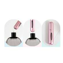 1pc Glass Perfume Spray Bottle Rose Gold Aluminum Spray Nozzle Perfume Separate Bottle Press Empty Bottle 10ml,It Is Recommended To Use A Dropper To Fill Perfume - Multicolor - View 5