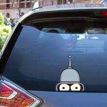 Cartoon Stickers Featuring Robot Patterns For Cars, Trucks, And Laptops - A - View 5