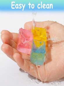 2/5/8/10/15/20个装冰块形状减压玩具，柔软方形挤压魔方指尖玩具，缓解焦虑，成人派对礼品 - 彩色 - 查看 6