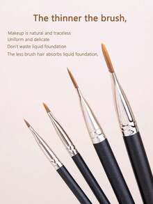 4pcs Concealer Brush Set, Including Small Flat Concealer Brush, Eyeliner Brush, Detail Concealer Brush And Other Makeup Tools, Suitable For Gifting - Multicolor - View 6