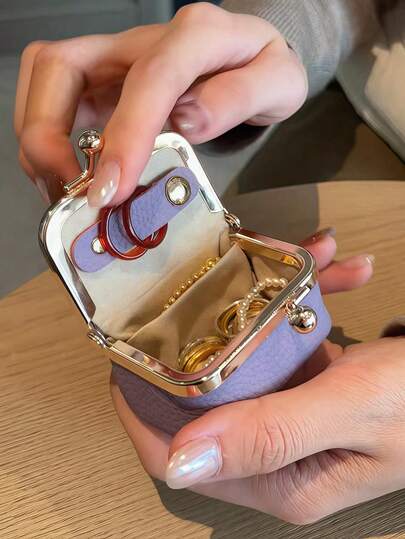 Nueva caja de joyería mini, estuche para lápiz labial, monedero, anillo, collar, organizador de aretes