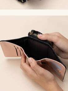 Cartera corta para mujer | Cartera de piel de PU acolchada con correa de muñeca y ranura para tarjetas para mujeres, cartera de dinero, cartera mini, cartera, cartera pequeña, cartera linda, cartera de muñeca, accesorios para maestros, bolsos lindos, muñequera - Multicolor - Ver 11