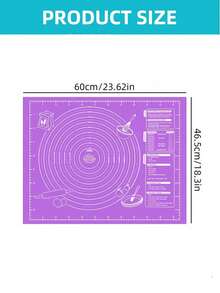 EVA防滑烘焙垫，带刻度标记，可重复使用揉面垫，适用于面团、面包、饼干、蛋糕和其他家庭烘焙需求 - 查看 9