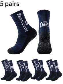 1/5/10Pairs Non Slip Grip Socks For Men And Women Excellent For Football Basketball Baseball Rugby Soccer Cycling Running Hiking Tennis Skateboard Athletic Exercise, Fall Socks - Multicolor - View 16