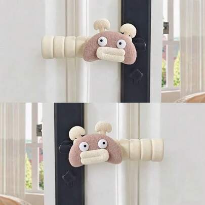 Funda decorativa para manija de puerta con diseño de muñeco feo, antichoque y antiestática, decoración infantil para dormitorio