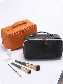 1 件便携式大容量化妆包、化妆刷收纳包、旅行手提包、化妆包、护肤包、化妆包，可装化妆、刷子、眼影盘、指甲油、珠宝、母亲节礼物、送给朋友、女朋友、家人、老师、同事的礼物、万圣节、圣诞节、生日 - 彩色 - 查看 4