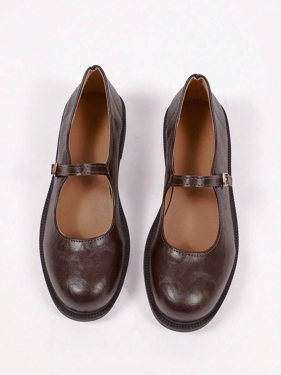 Women's Brown & Black Pocket Covered Round Toe Loafers - Brown - View 1