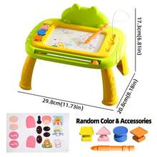 Bảng vẽ graffiti cho trẻ em, bảng vẽ hình hoạt hình với chức năng xóa một chạm và có thể tái sử dụng, phù hợp cho cả bé trai và bé gái để phát triển trí tưởng tượng, luyện viết và vẽ. Bao gồm 4 con dấu, 1 bút và 4 giá đỡ. - Nhiều màu - Xem 13