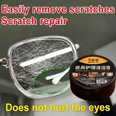 Multi-Functional Glass And Lens Scratch Repair Kit - All-In-One Polishing And Restoration Solution, Paint Protection Wax - Restore Clarity And Smooth Surface - Suitable For Car Windows, Side/Rearview Mirrors, Watch Faces, Glasses And Eyewear