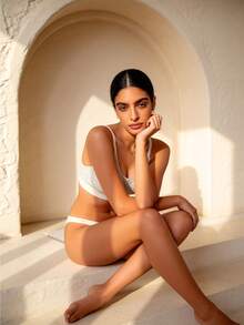 Temptuelle 1 件装无钢圈无缝背部美体小胸增强无痕女士内衣文胸 - 白色 - 查看 5