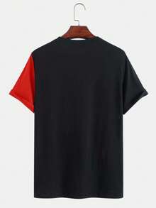 Disney Official Licensed Disney Mickey & Friends Color Block T-Shirt 230g Unisex - 黑拼紅 - 查看 2