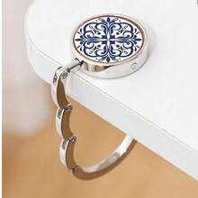 1pc Vintage Blue & White Ceramic Wall Hook - Elegant Desktop Decor, Floral Design, Compact Ceramic Bag Hanger, Suitable For Home, Office Or Gifts, Office Decoration | Floral Pattern Holder - Multicolor - View 8