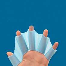 2个装硅胶男女成人自由泳划船掌垫手扑训练器游泳装备 - A - 查看 5