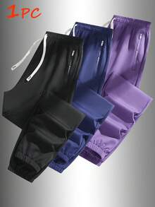 Manfinity Streetrush Women's Solid Color Pants, Suitable For All Seasons, Soft And Comfortable Fabric, Suitable For Running, Fitness And Daily Wear, Women's Black Jogger Pants - Black - View 2