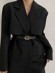 1pc/3pcs Set Leopard Print Letter U-Shape Alloy Buckle Ladies Thin Waist Belt, Versatile For Casual, Business, Date, Party, All Seasons - Multicolor - View 2