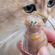 1/6pcs Cat Hair Storage Box, Collectible Capsule Toy With Cat Hair, Keychain Pendant - Multicolor - View 3