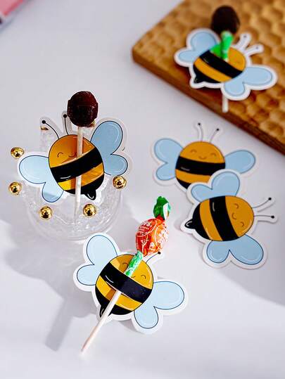 100 chiếc thiệp hình kẹo mút hình ong, thiệp trang trí kẹo mút hình ong, không kèm kẹo, thiệp trang trí tiệc chủ đề ong sáng tạo tự làm, thích hợp làm quà tặng kẹo, trang trí tiệc, trang trí ngày hội ong, thiệp giấy hình kẹo mút tự làm, quà tặng và vật dụng cho tiệc, quà sinh nhật, quà tặng trao đổi ở trường.