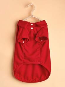 1pc Spring/Summer New Pet Apparel, Dog Polo Shirt, Teddy Bear & Small Dog Polo Shirt - Multicolor - View 4