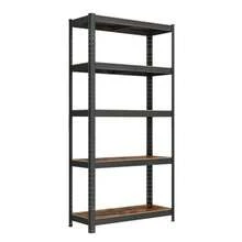 SONGMICS スチールラック 幅75cm オープンラック オープンシェルフ 防錆加工 5段 棚 ラック 総耐荷重650kg 高耐荷重 スチール棚 置物架 組立簡単 高さ調整可能 物置 作業台 倉庫用 ガレージ ブラック 75×30×150cm GLR030BZ03 - 75*30*150cm-ヴィンテージ風 - チェックする 2