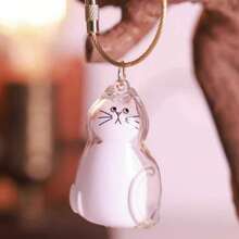 1/6pcs Cat Hair Storage Box, Collectible Capsule Toy With Cat Hair, Keychain Pendant - Multicolor - View 12