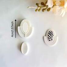 DIY Soft Clay Earring Jewelry Making Kit, High Precision Plastic Molds For Making Earrings, Brooches, Pendants - Creative Clay Handcraft Tool Set - White - View 8