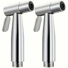 1pc/2pcs Stainless Steel High Pressure Shower Head Sprayer, Toilet Bidet Sprayer, Bathroom Shower Sprayer, Universal Bathroom Sprayer With Booster - Spray Gun - View 1