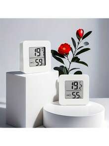 紧凑型数字温湿度计，精准气候监测 - 电池供电，室内/室外温湿度监测器，适用于家庭、办公室、汽车，湿度计，温度计，温度，湿度，包含电池 - 彩色 - 查看 1