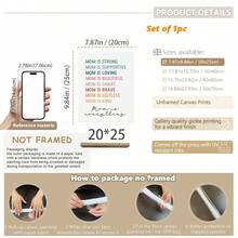 1幅带框帆布墙画，母子主题，配以励志语录，母亲节礼物，乡村风装饰，女孩房装饰，婴儿房装饰，游戏室装饰，浴室装饰，母亲节装饰品 - 彩色 - 查看 12