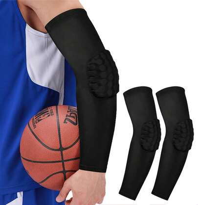 2pcs 1pcs Basketball Arm Sleeves Arm Sleeves Volleyball Arm Sleeves, Honeycomb Anti Collision Padded Arm Sleeve 5MWL