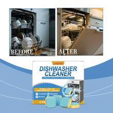Dishwasher Cleaning Tablets, Degreasing, Stain Removal, Descaling Cleaner Effervescent Tablets For Home Dishwasher Care - 12 Pieces - View 6